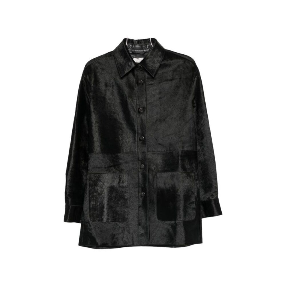 Alysi Women Leather Overshirt